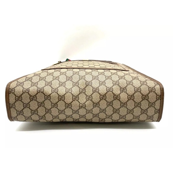 Authentic Gucci Old GG Sherry Line Beige PVC Tote bag - Picture 8 of 16